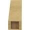 Ekena Millwork 5-inch W x 8-inch D x 12-inch H Ridgewood Rough Cedar Woodgrain TimberThane Knee Brace, Primed BRCUR05X08X12RIDRCPR - alternate 6
